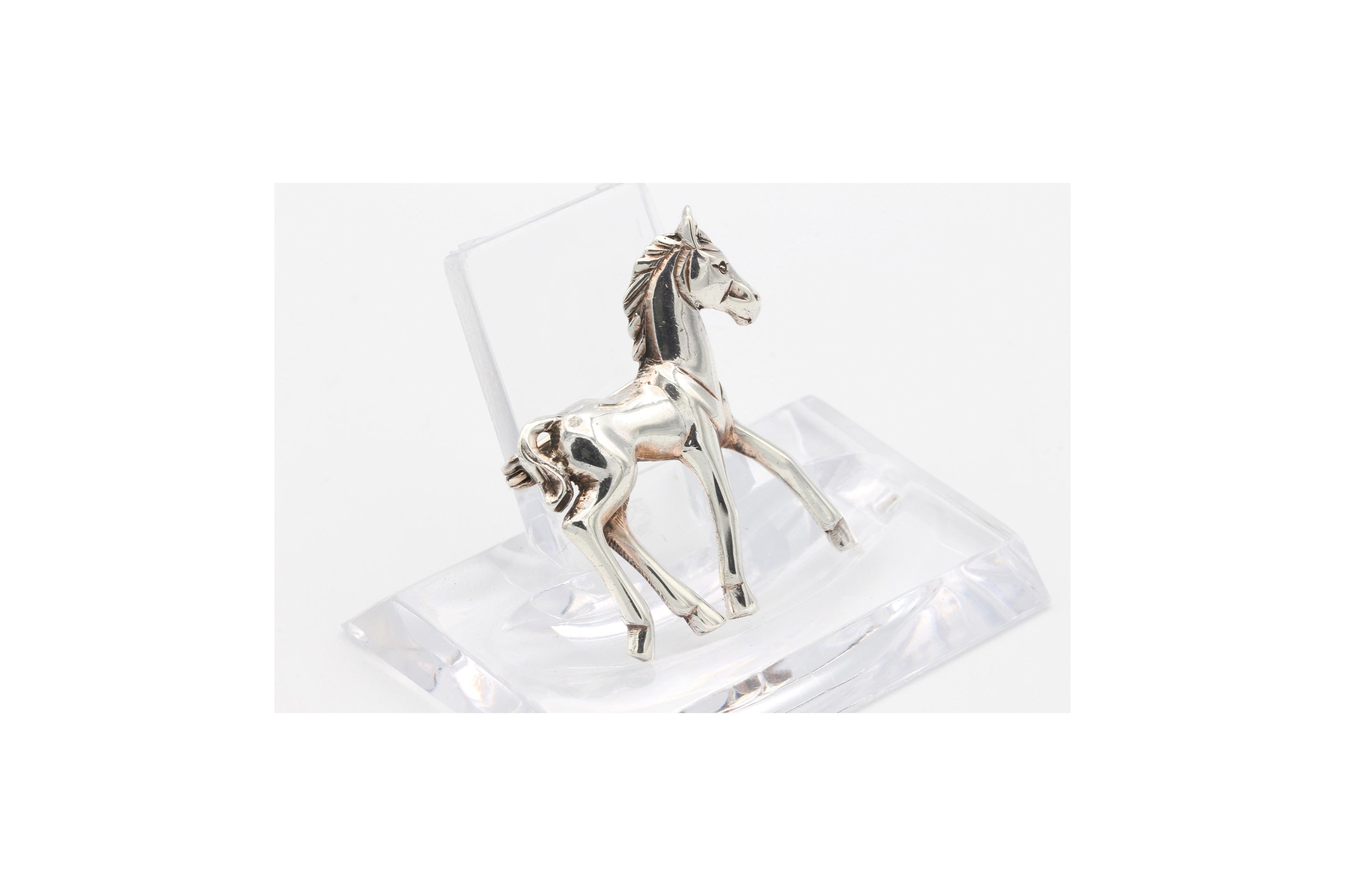 Broche contemporaine en argent 800 - - 4