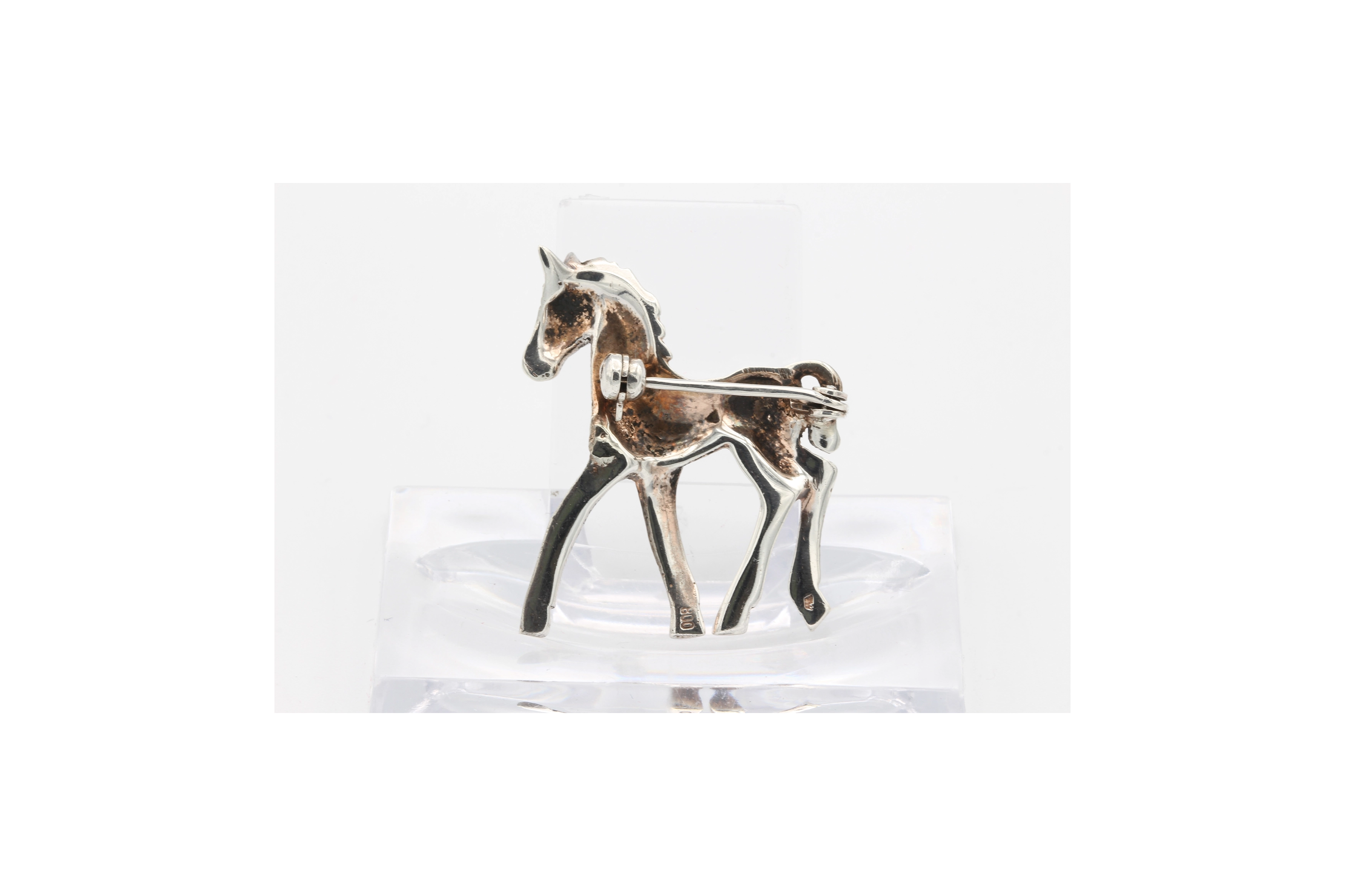 Broche contemporaine en argent 800 - - 5