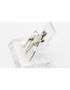 Broche contemporaine en argent 800 - - 3