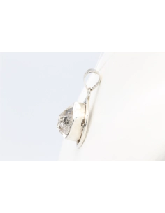 Pendentif contemporain en argent 925 serti d'un cristal de roche - - 3