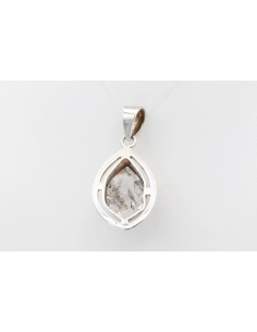 Pendentif contemporain en argent 925 serti d'un cristal de roche - - 4