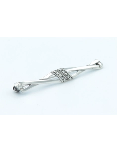 Broche Années 50 en argent 833 et marcassites - 2