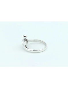 Bague contemporaine en argent 925 sertie d'un grenat - 3