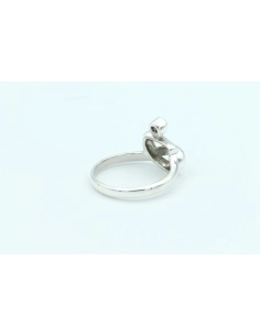 Bague contemporaine en argent 925 sertie d'un grenat - 5
