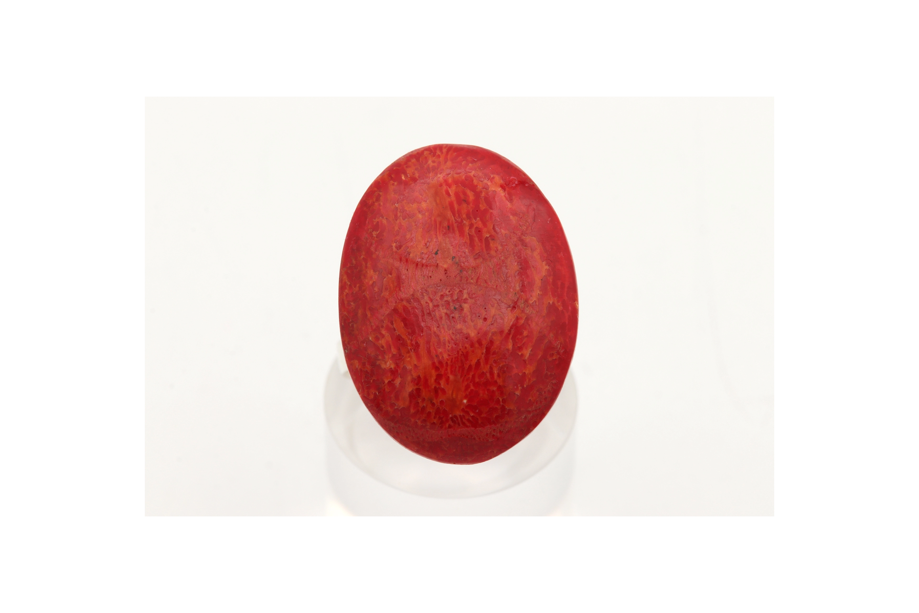 Bague contemporaine en argent 925 et corail - 1