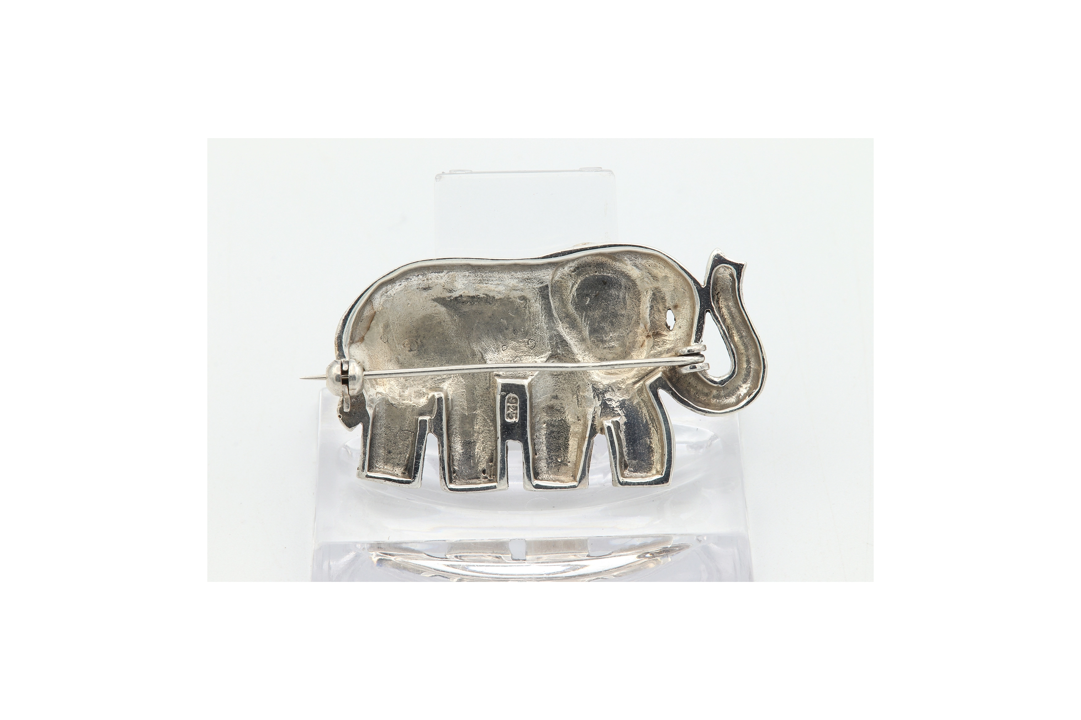 Broche contemporaine en argent 925 et marcassite - 3