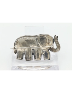 Broche contemporaine en argent 925 et marcassite - 3