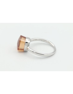 Bague contemporaine en argent 925 sertie d'un zirconium - - 3