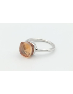 Bague contemporaine en argent 925 sertie d'un zirconium - - 2