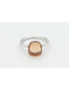 Bague contemporaine en argent 925 sertie d'un zirconium - - 1