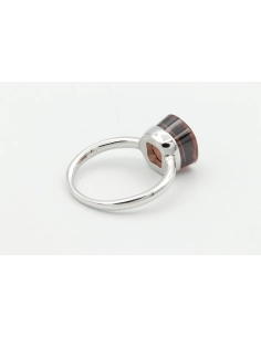 Bague contemporaine en argent 925 sertie d'une zirconium - 5