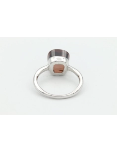 Bague contemporaine en argent 925 sertie d'une zirconium - 4