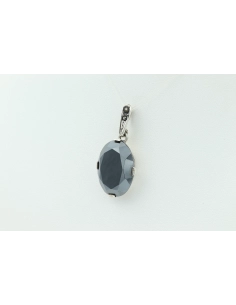 Pendentif Art Déco en argent 800 serti d'hématite et de marcassite - 2