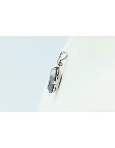 Pendentif Art Déco en argent 800 serti d'hématite et de marcassite - 3