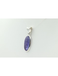 Pendentif contemporain en argent 925 serti de tanzanite - 2