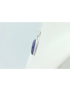 Pendentif contemporain en argent 925 serti de tanzanite - 3