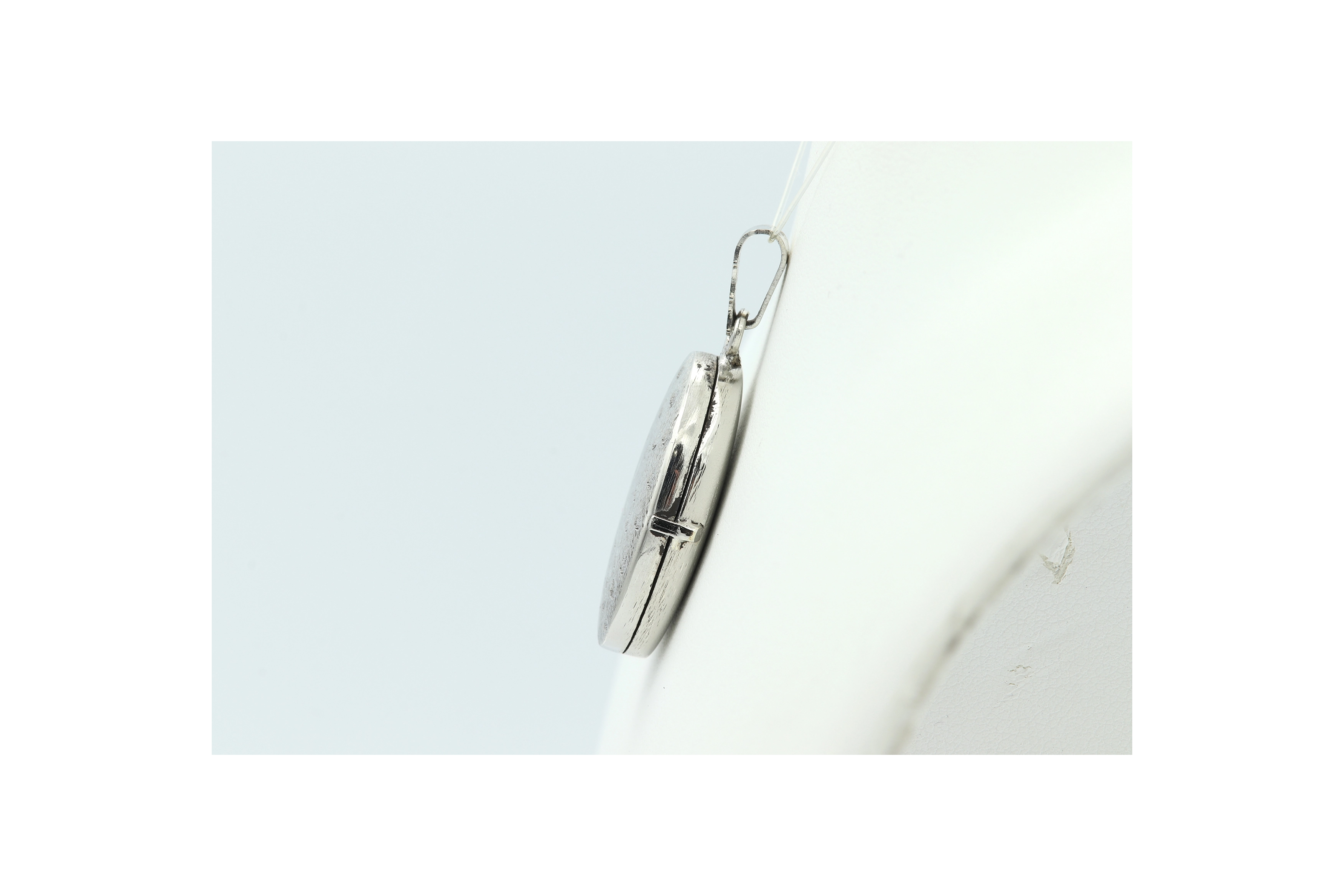 Pendentif porte-photo Années 70 en argent 835 - 3