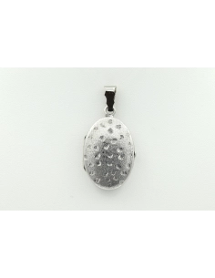 Pendentif porte-photo Années 70 en argent 835 - 1