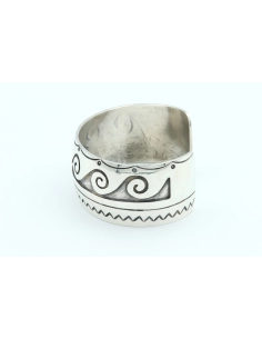 Bracelet esclave contemporain en argent - 3