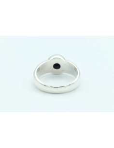 Bague contemporaine en argent 925 sertie de lapis lazuli - 4