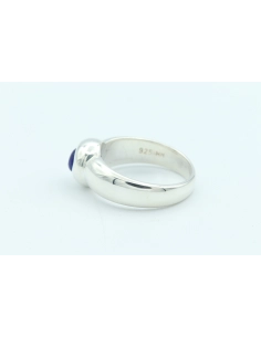 Bague contemporaine en argent 925 sertie de lapis lazuli - 3