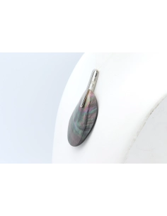 Pendentif contemporain en argent 925 et nacre - 3