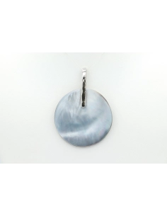 Pendentif contemporain en argent 925 et nacre - 5