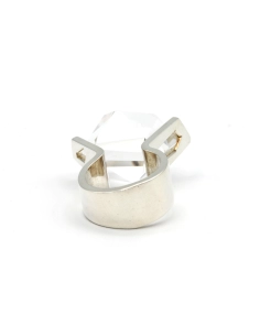 Bague Années 70 en argent 925 et cristal (Danemark, Rey Urban) - 4
