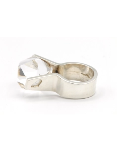 Bague Années 70 en argent 925 et cristal (Danemark, Rey Urban) - 3