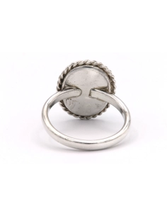 Bague contemporaine en argent sertie de chrysoprase - 4
