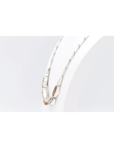 Collier contemporain en argent 925 serti d'ambre - 3