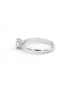 Solitaire contemporain en or blanc 18 carats serti d'un diamant (0.50 ct) - 3
