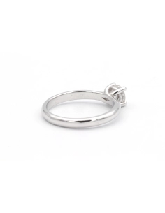 Solitaire contemporain en or blanc 18 carats serti d'un diamant (0.50 ct) - 5