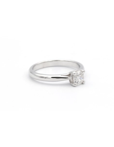Solitaire contemporain en or blanc 18 carats serti d'un diamant (0.50 ct) - 6