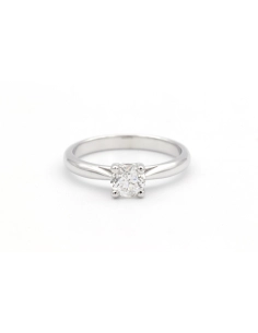 Solitaire contemporain en or blanc 18 carats serti d'un diamant (0.50 ct) - 1