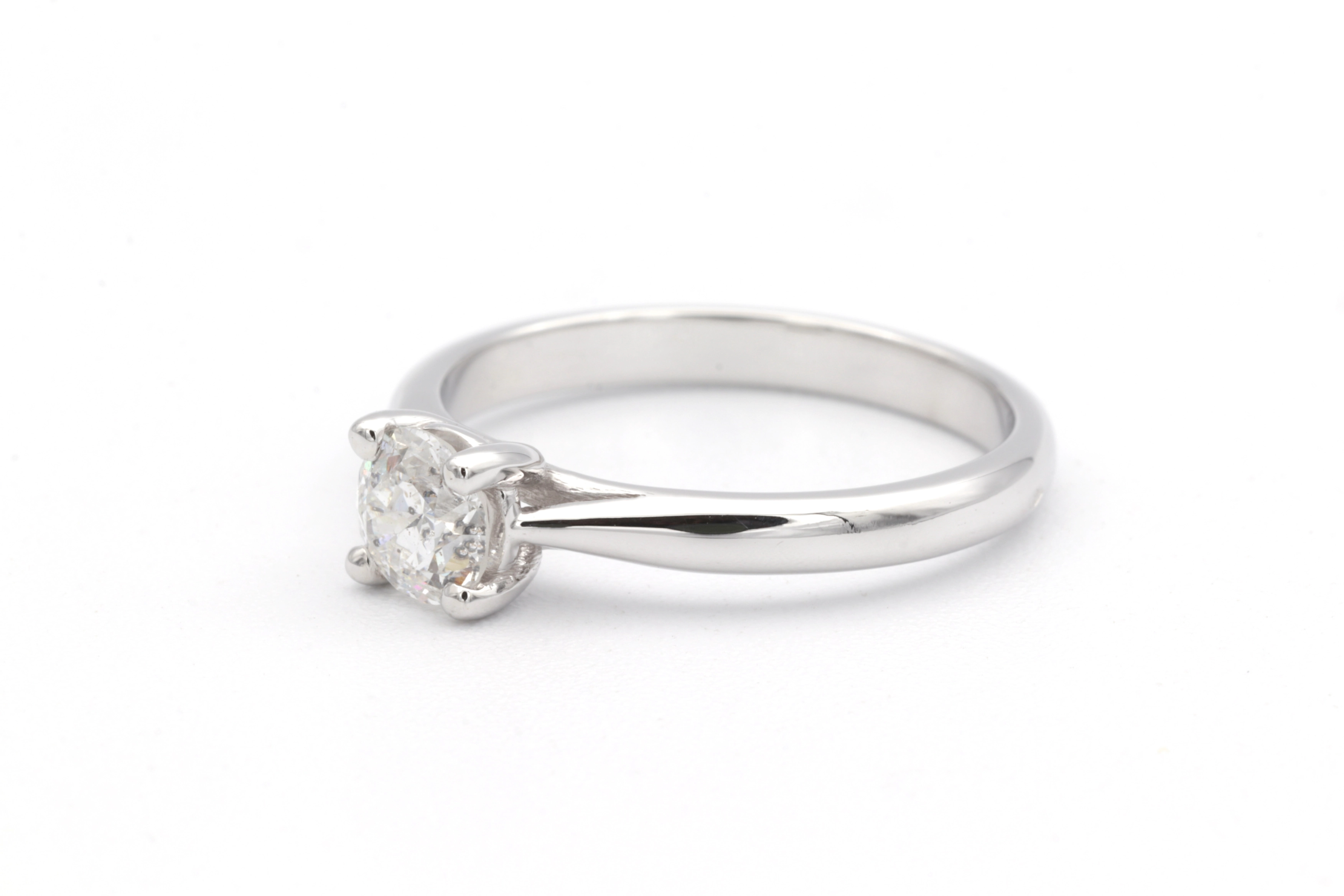 Solitaire contemporain en or blanc 18 carats serti d'un diamant (0.50 ct) - 2