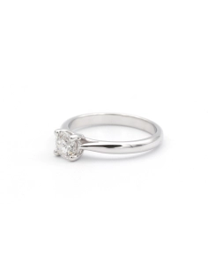 Solitaire contemporain en or blanc 18 carats serti d'un diamant (0.50 ct) - 2