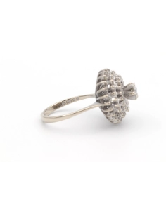 Bague Années 70 en or blanc 18 carats et diamants - - 5