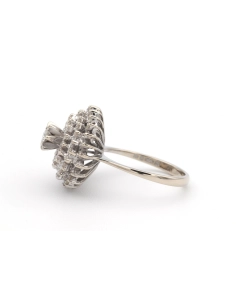 Bague Années 70 en or blanc 18 carats et diamants - - 3