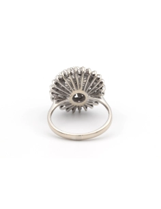 Bague Années 70 en or blanc 18 carats et diamants - - 4
