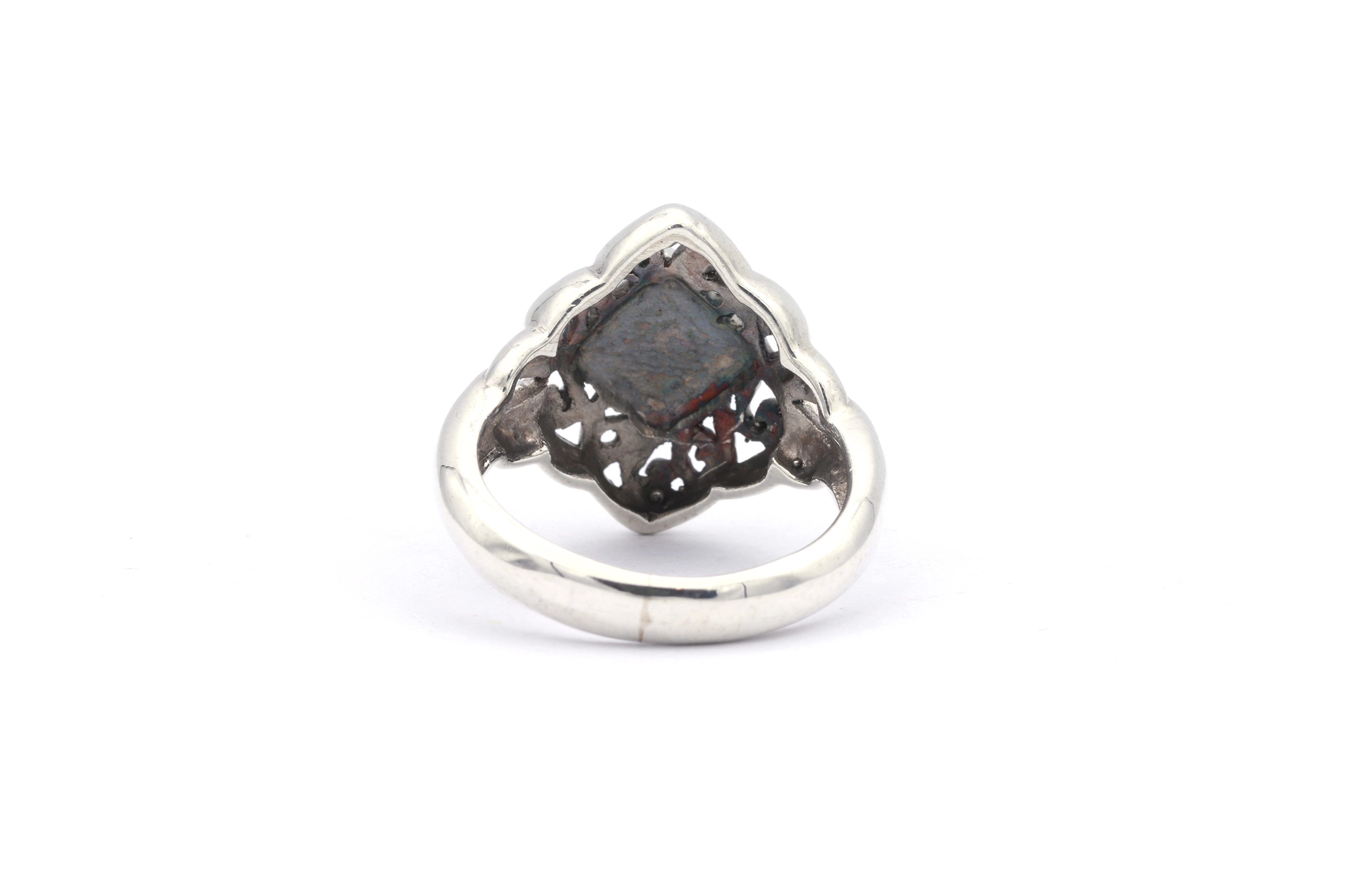 Bague contemporaine en argent 925 sertie de marcassites - 4
