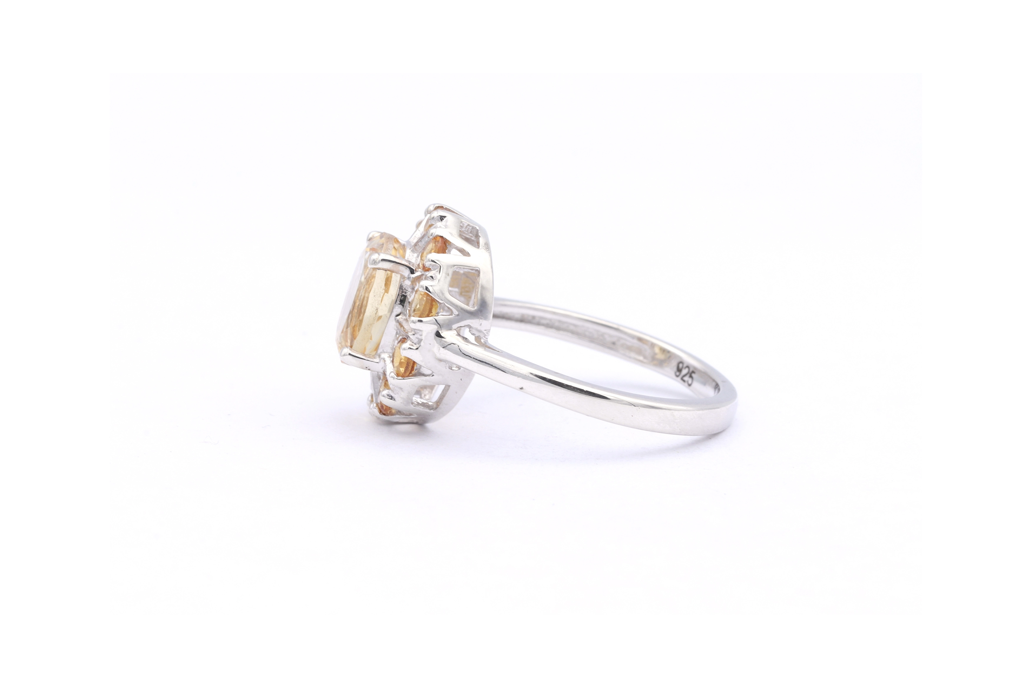 Bague contemporaine en argent 925 sertie de citrine - - 3