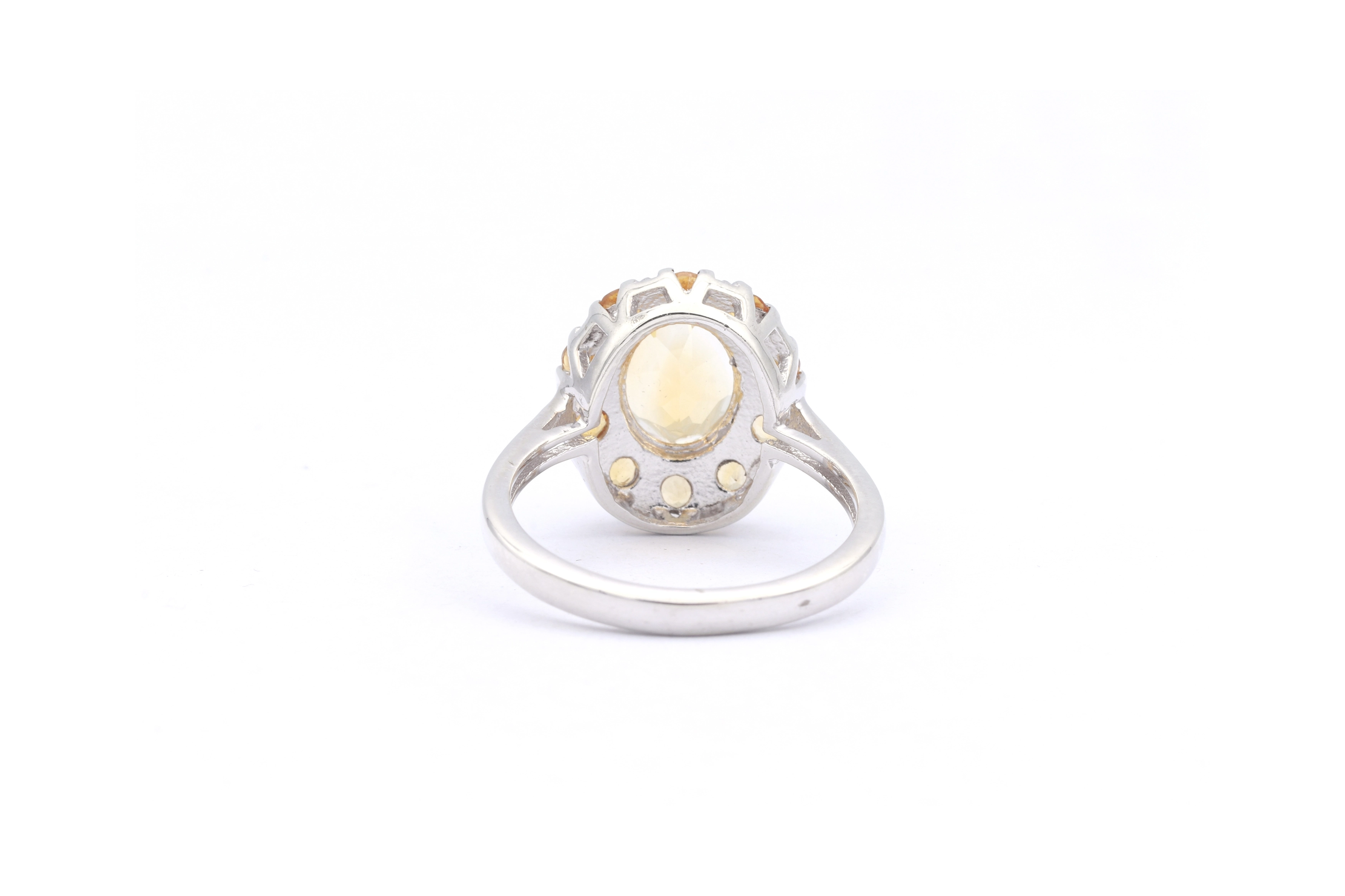 Bague contemporaine en argent 925 sertie de citrine - - 4