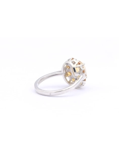 Bague contemporaine en argent 925 sertie de citrine - - 5