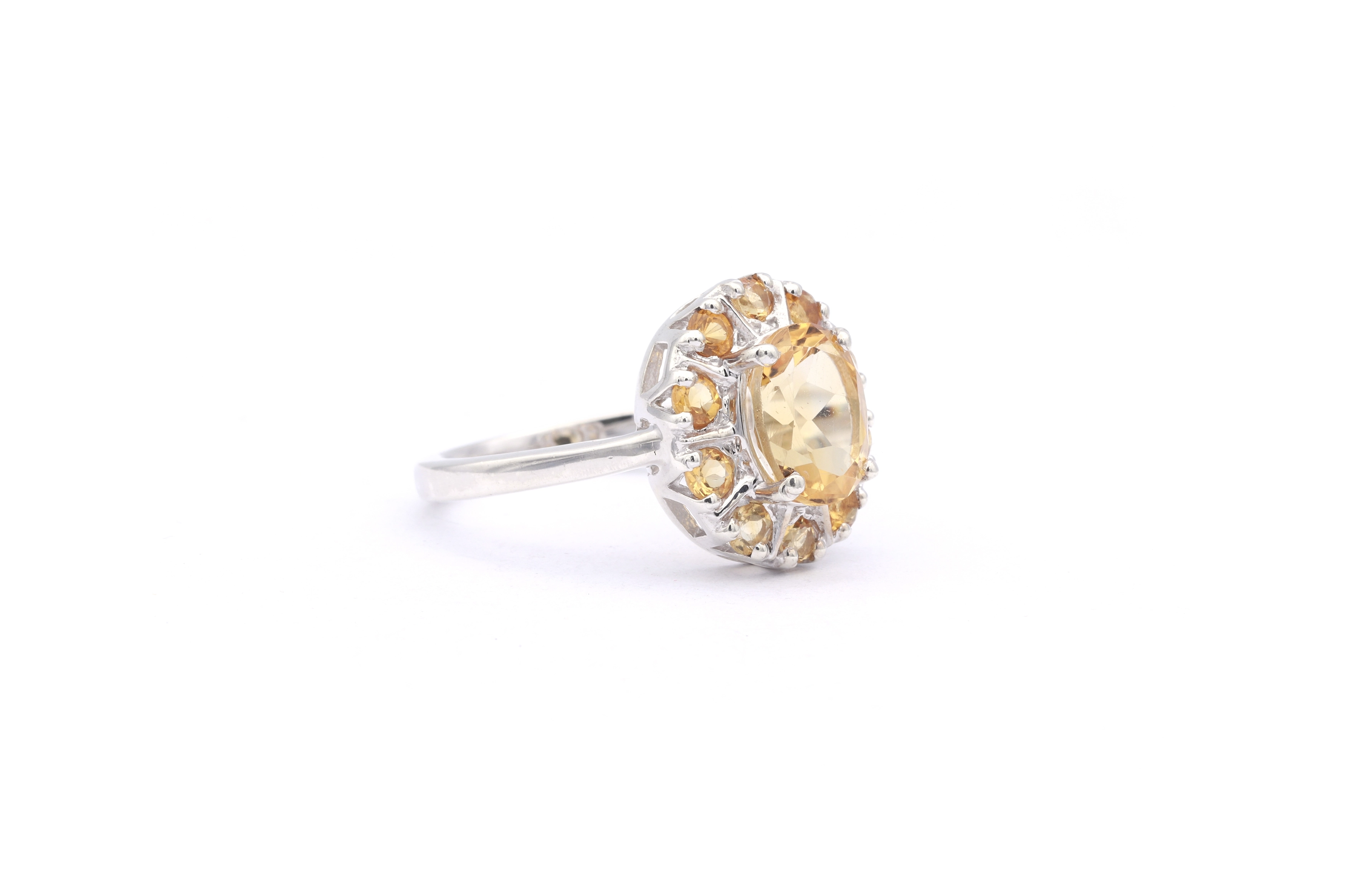 Bague contemporaine en argent 925 sertie de citrine - - 6