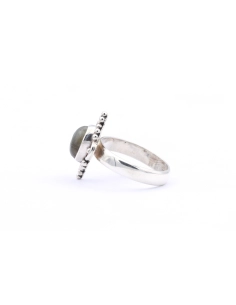 Bague contemporaine en argent 925 sertie de labradorite - 3