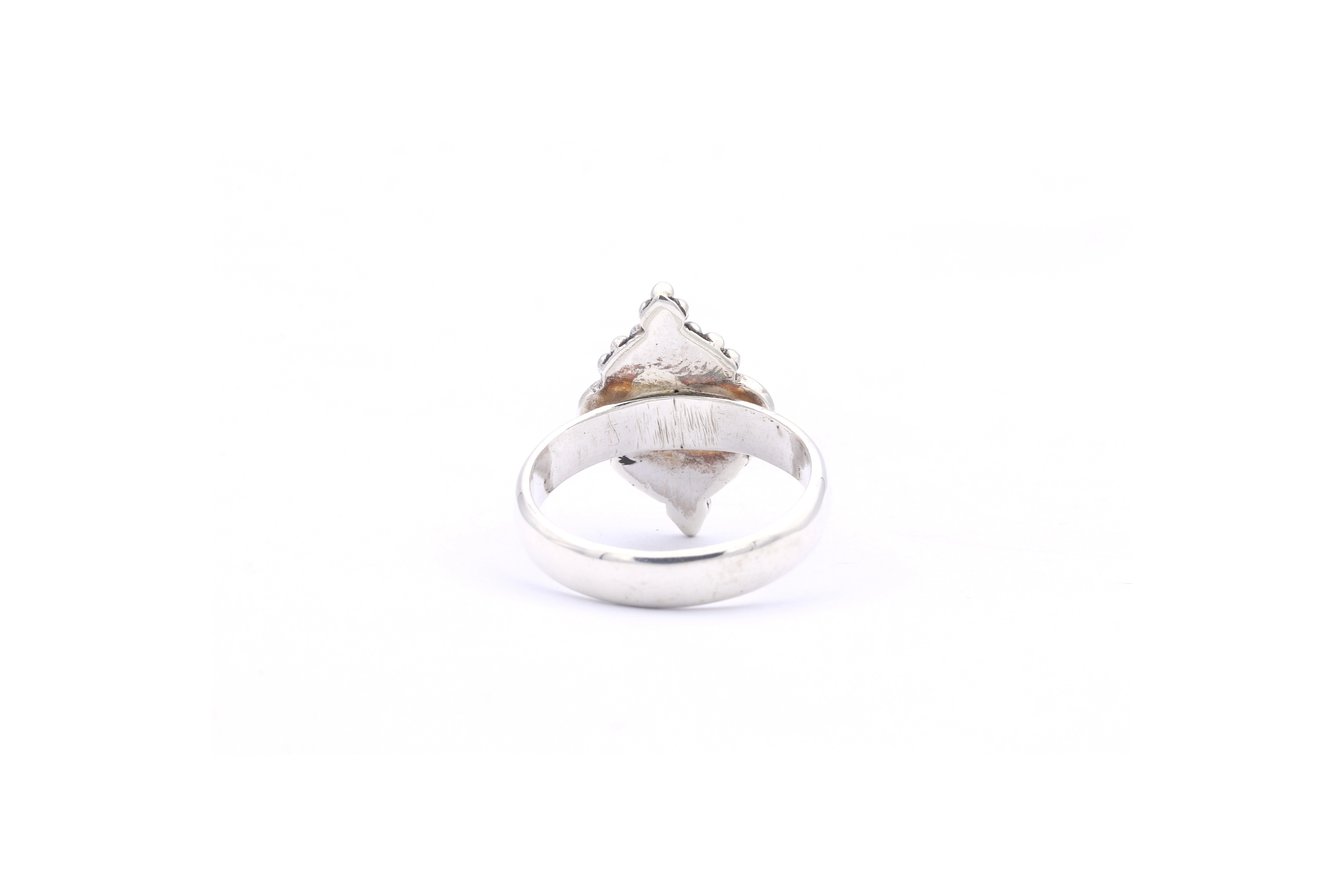 Bague contemporaine en argent 925 sertie de labradorite - 4