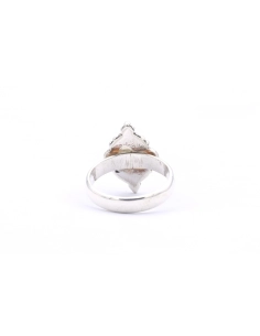 Bague contemporaine en argent 925 sertie de labradorite - 4