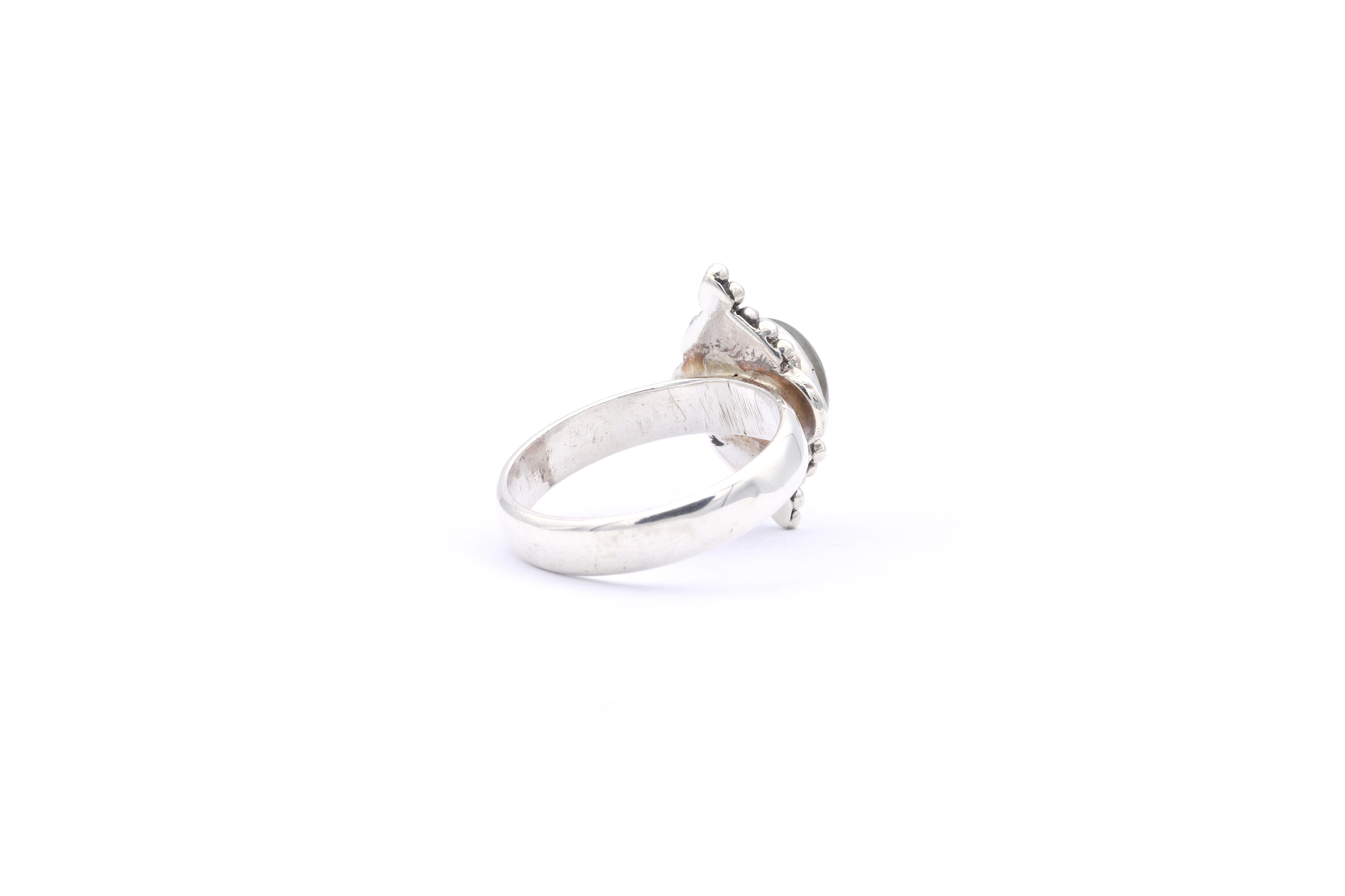 Bague contemporaine en argent 925 sertie de labradorite - 5