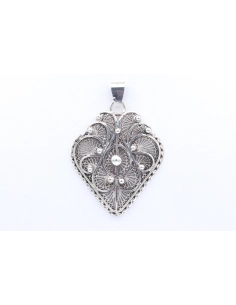 Pendentif contemporain en argent filigrané - 1